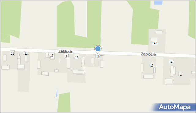 Zabłocie, Zabłocie, 16, mapa Zabłocie