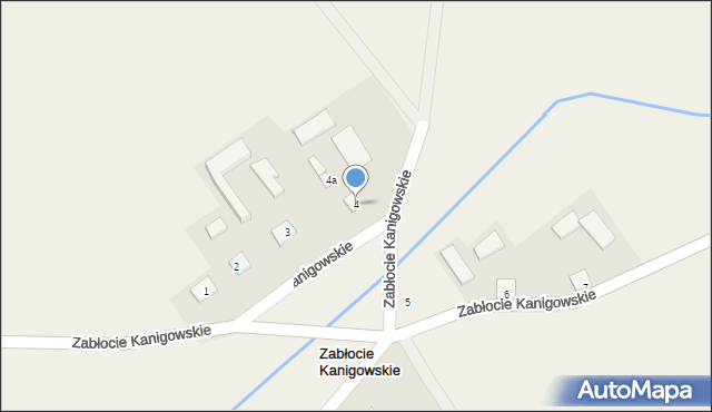 Zabłocie Kanigowskie, Zabłocie Kanigowskie, 4, mapa Zabłocie Kanigowskie