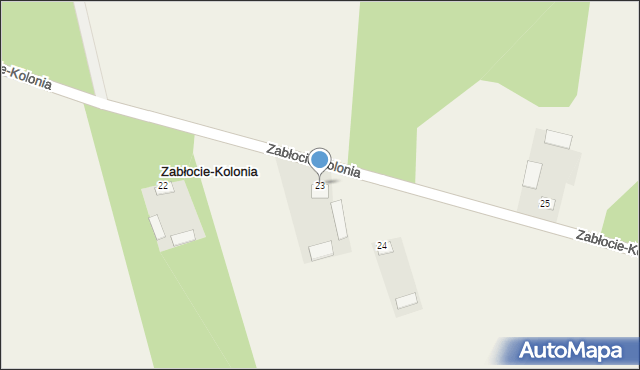 Zabłocie-Kolonia, Zabłocie-Kolonia, 23, mapa Zabłocie-Kolonia