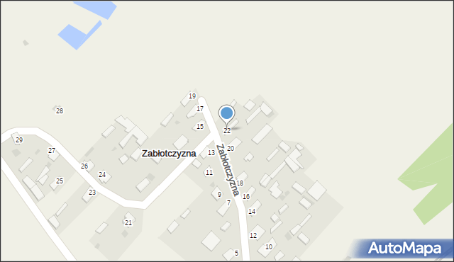 Zabłotczyzna, Zabłotczyzna, 22, mapa Zabłotczyzna