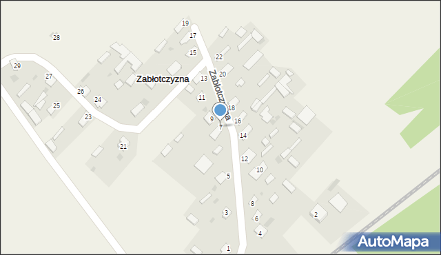 Zabłotczyzna, Zabłotczyzna, 7, mapa Zabłotczyzna