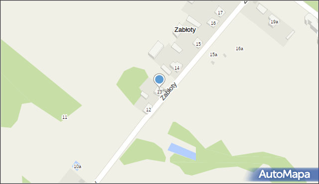 Zabłoty, Zabłoty, 13, mapa Zabłoty