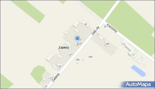 Zabłoty, Zabłoty, 16, mapa Zabłoty