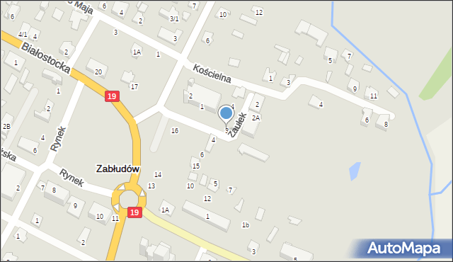 Zabłudów, Zaułek, 3, mapa Zabłudów