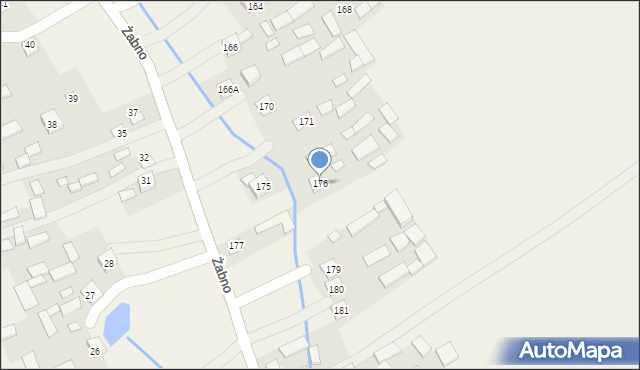 Żabno, Żabno, 176, mapa Żabno