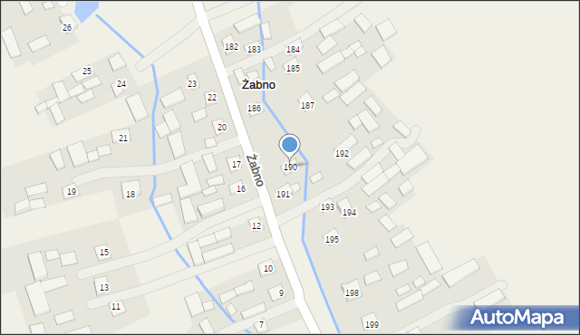 Żabno, Żabno, 190, mapa Żabno