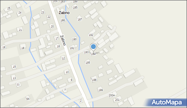 Żabno, Żabno, 194, mapa Żabno