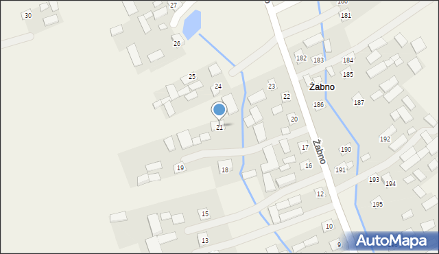 Żabno, Żabno, 21, mapa Żabno
