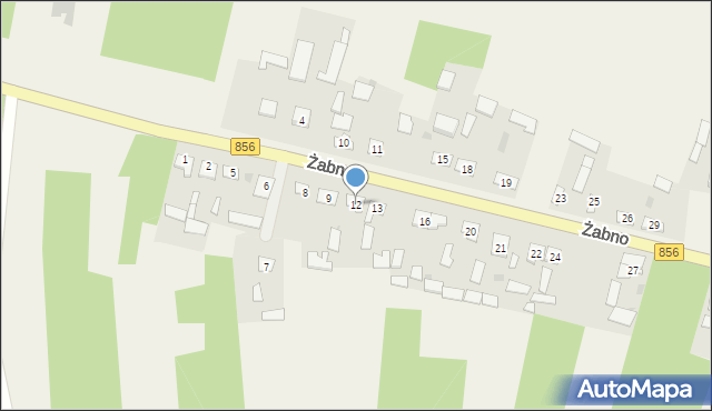 Żabno, Żabno, 12, mapa Żabno