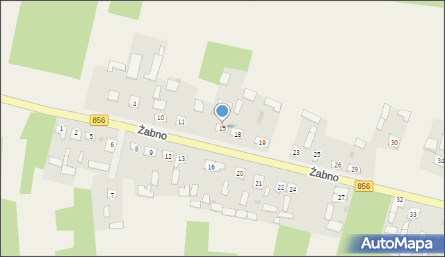 Żabno, Żabno, 15, mapa Żabno