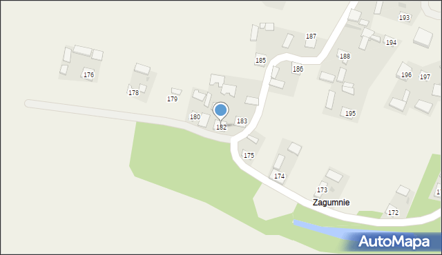 Żabno, Żabno, 182, mapa Żabno