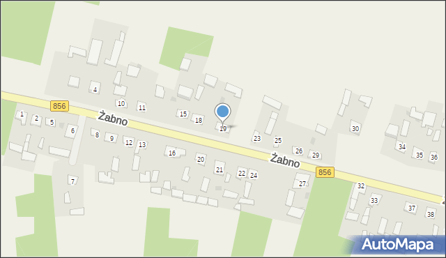 Żabno, Żabno, 19, mapa Żabno