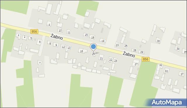 Żabno, Żabno, 20, mapa Żabno