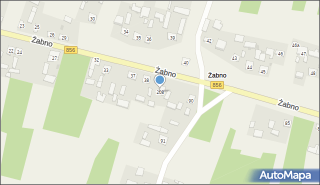 Żabno, Żabno, 208, mapa Żabno