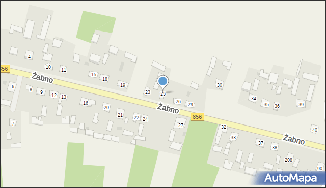 Żabno, Żabno, 25, mapa Żabno