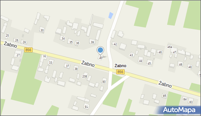 Żabno, Żabno, 40, mapa Żabno