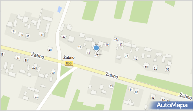 Żabno, Żabno, 45, mapa Żabno