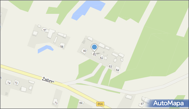 Żabno, Żabno, 61, mapa Żabno