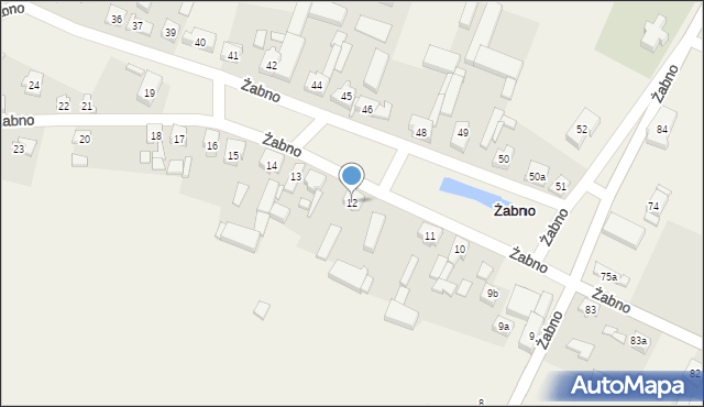 Żabno, Żabno, 12, mapa Żabno