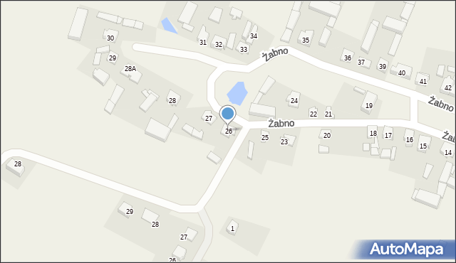 Żabno, Żabno, 26, mapa Żabno