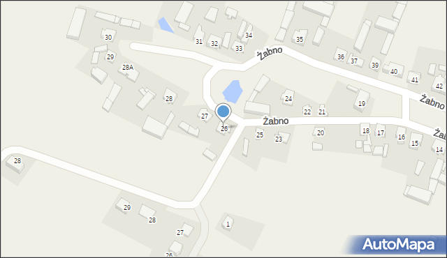 Żabno, Żabno, 26, mapa Żabno