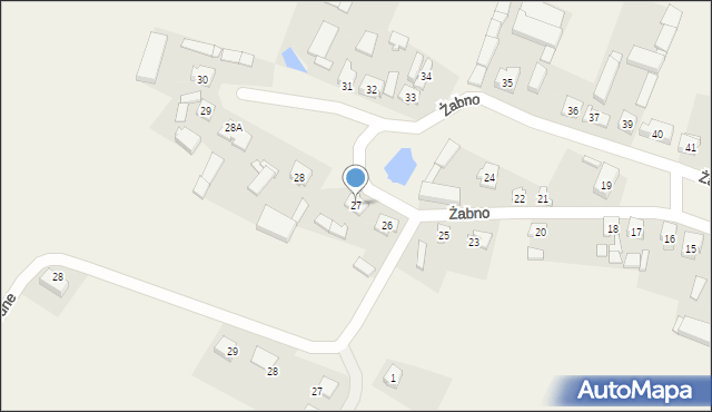 Żabno, Żabno, 27, mapa Żabno