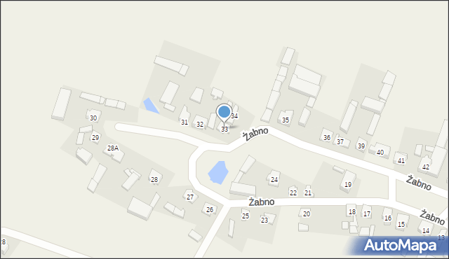 Żabno, Żabno, 33, mapa Żabno