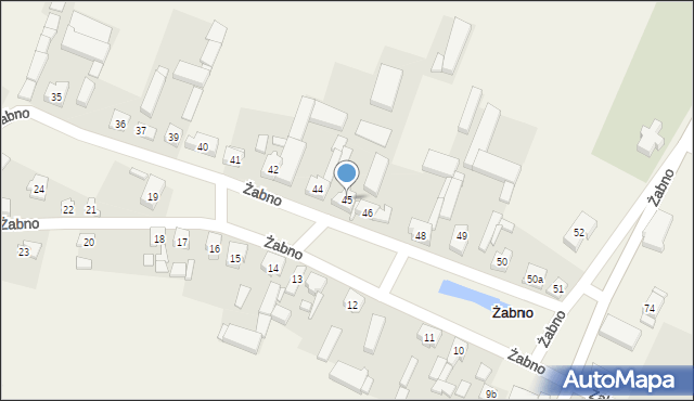 Żabno, Żabno, 45, mapa Żabno