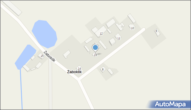 Żaboklik, Żaboklik, 13, mapa Żaboklik