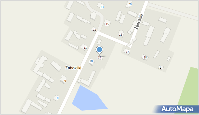 Żabokliki, Żabokliki, 14, mapa Żabokliki