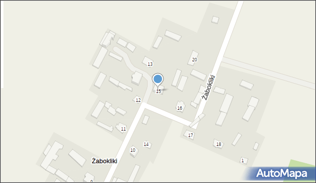 Żabokliki, Żabokliki, 15, mapa Żabokliki