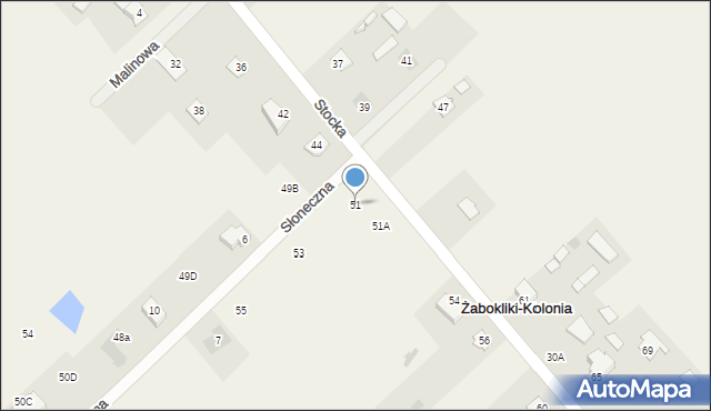 Żabokliki-Kolonia, Żabokliki-Kolonia, 51, mapa Żabokliki-Kolonia