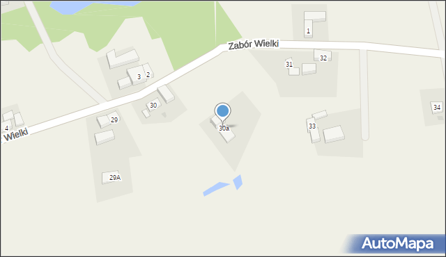 Zabór Wielki, Zabór Wielki, 30a, mapa Zabór Wielki