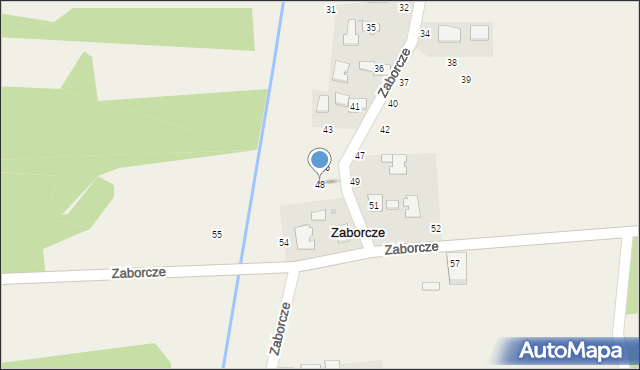 Zaborcze, Zaborcze, 48, mapa Zaborcze