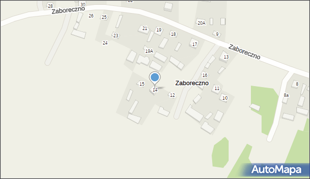 Zaboreczno, Zaboreczno, 14, mapa Zaboreczno