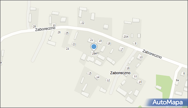 Zaboreczno, Zaboreczno, 19A, mapa Zaboreczno