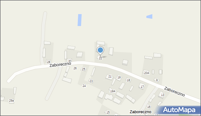 Zaboreczno, Zaboreczno, 22, mapa Zaboreczno