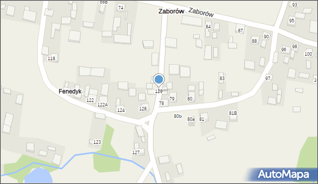 Zaborów, Zaborów, 129, mapa Zaborów