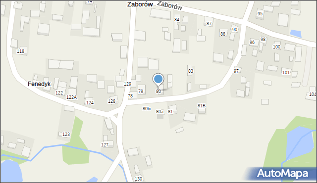 Zaborów, Zaborów, 80, mapa Zaborów