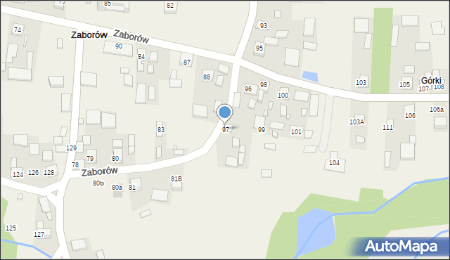 Zaborów, Zaborów, 97, mapa Zaborów