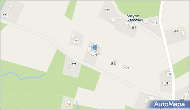 Zaborów, Zaborów, 276, mapa Zaborów