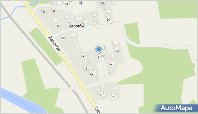 Zaborów, Zaborów, 41, mapa Zaborów