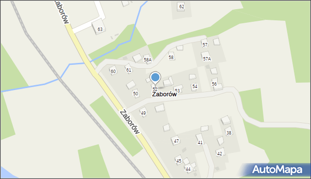 Zaborów, Zaborów, 52, mapa Zaborów