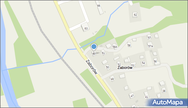 Zaborów, Zaborów, 60, mapa Zaborów