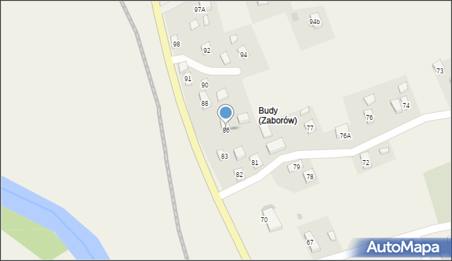 Zaborów, Zaborów, 86, mapa Zaborów