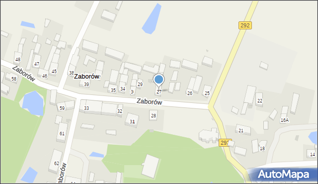 Zaborów, Zaborów, 27, mapa Zaborów