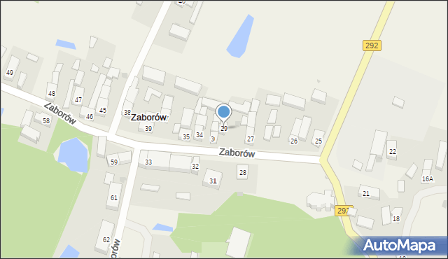 Zaborów, Zaborów, 29, mapa Zaborów