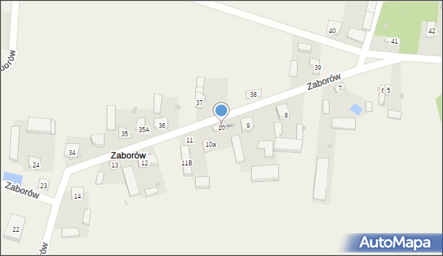 Zaborów, Zaborów, 10, mapa Zaborów