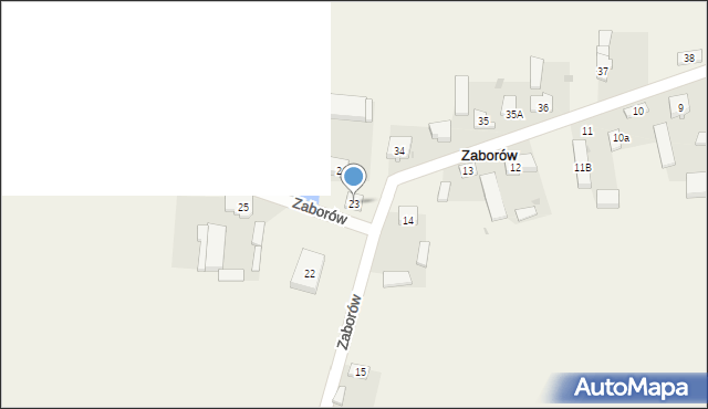 Zaborów, Zaborów, 23, mapa Zaborów