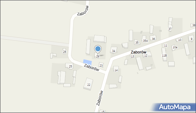 Zaborów, Zaborów, 24, mapa Zaborów